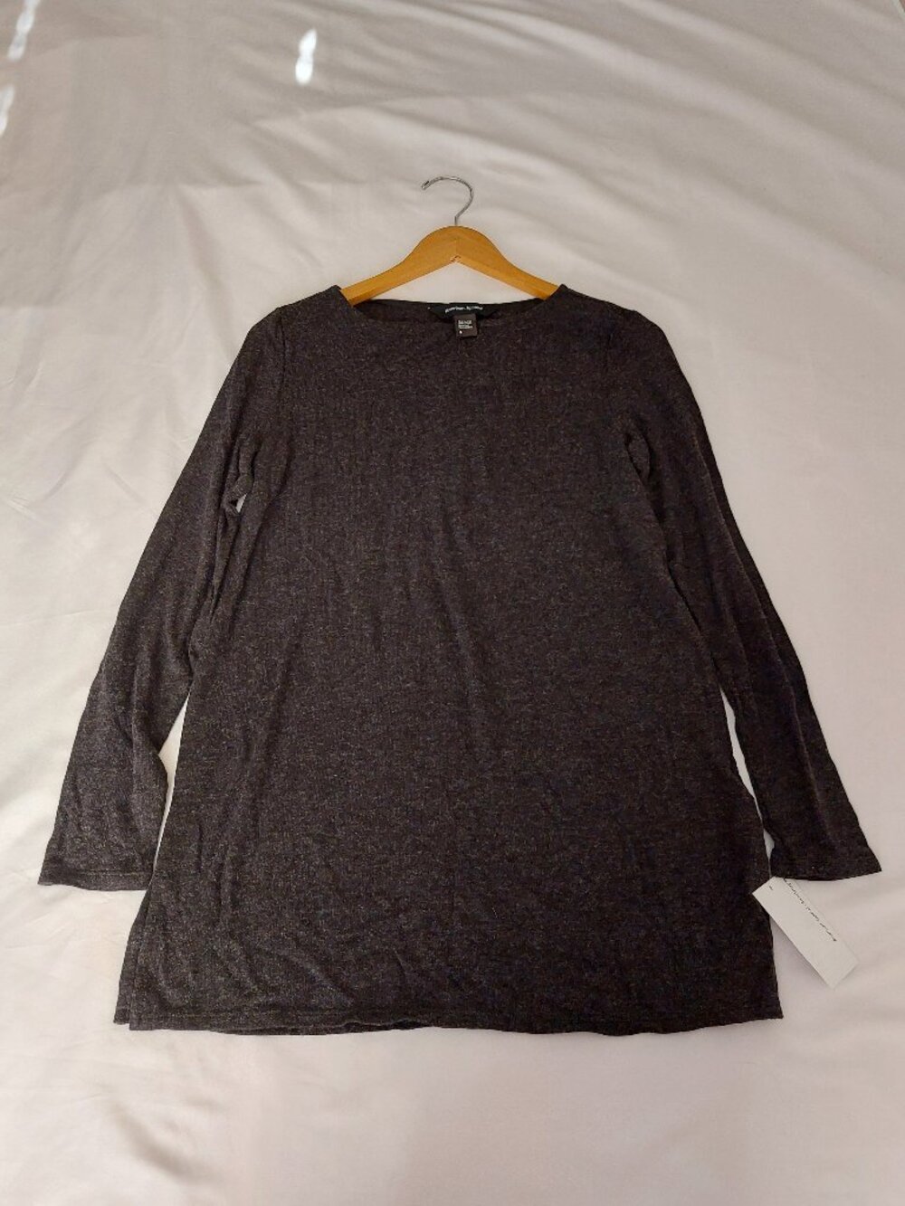 American Apparel Knit Boatneck Tunis Long Sleeve Tunic - Black